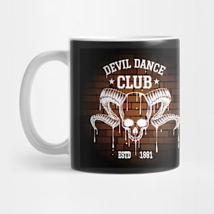 Rock Club Emblem with Human Skull Mug